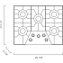 Blomberg CTG30500SS - 30 Inch Gas Cooktop Dimensions