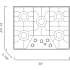 Blomberg CTG36500SS - 36 Inch Gas Cooktop Dimensions