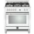LOFRA Curva CWSS36M0G500 - Curva 36 Inch White Dual-Fuel Range with Stainless Steel Trim
