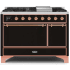 Ilve Majestic II Collection UM12FDQNS3BKP - Dual Fuel Natural Gas Freestanding Range