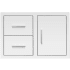 Summerset DC233M - 33 Inch Stainless Steel Masonry Access Door Double Drawer Combo