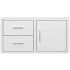 Summerset DC242 - 42 Inch Stainless Steel 2-Drawer &amp; Access Door Combo with Hidden Hinge