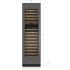 Sub-Zero Designer Series DEC2450WAL - 24 Inch Under Counter Dual Zone Smart Wine Cooler in Dimensions Guide