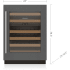 Sub-Zero Designer Series DEU2450WAR - 24 Inch Panel Ready Under Counter Dual Zone Smart Wine Cooler in Dimensions Guide View