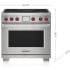 Wolf M Series DF36450CSP - 36" Dual Fuel Range - 4 Burners and Infrared Charbroiler Dimensions