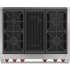 Wolf M Series DF36450CBKPLP - 36 Inch Freestanding Dual Fuel Smart Range in Cooktop View