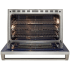 Wolf M Series DF36650BKP - 36 Inch Freestanding Dual Fuel Smart Range in Oven Opened View