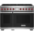 Wolf M Series DF48850BKP - 48 Inch Freestanding Dual Fuel Smart Range in Front View