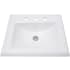 Nantucket Sinks Great Point Collection DI2418R8 - 23 Inch Rectangular Drop-In Ceramic Vanity SinkTop View