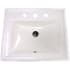 Nantucket Sinks Great Point Collection DI2418R8BISQUE - 23 Inch Drop-In Rectangular Ceramic Vanity Sink- Bisque with 3 Faucet Holes