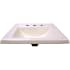 Nantucket Sinks Great Point Collection DI2418R8BISQUE - 23 Inch Drop-In Rectangular Ceramic Vanity Sink- Bisque with 3 Faucet Holes