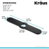 Kraus DP03SB - 10-inch Deck Plate For Single-Hole Mount Kitchen Faucets Dimensions