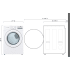 LG DLE3470W - 27 Inch Electric Dryer Left Angled View