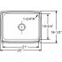 Elkay Lustertone Collection DLFR251910 - Product Drawing