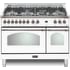 LOFRA Dolcevita RWCD48MMG700 - Dolcevita 48 Inch White Dual-Fuel Range with Chrome Trim