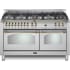 LOFRA Dolcevita RXOD60MMG800 - Dolcevita 60 Inch Stainless Steel Duel-Fuel Range with Brass Trim