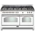 LOFRA Dolcevita RWCD60MMG800 - Dolcevita 60 Inch White Duel-Fuel Range with Chrome Trim