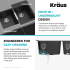 Kraus KGD433B10075MB - 33 Inch Dual Mount Double Bowl Granite Kitchen Sink Drop In / Undermount Design