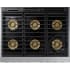 Dacor Transitional DOP36T86GLS - 36 Inch Freestanding Gas Smart Range in Cooktop View