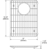 Elkay LKOBG1518SS - Elkay Stainless Steel Bottom Grid with Dimensions
