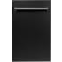 ZLINE DWBLM18 - 18 Inch Top Control Dishwasher in Black Matte with Traditional Style Handle