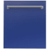 ZLINE DWBM24 - 24 Inch Top Control Dishwasher in Blue Matte with Stainless Steel Tub and Traditional Style Handle