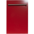 ZLINE DWRG18 - 18 Inch Top Control Dishwasher in Red Gloss with Traditional Style Handle