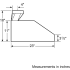 Bosch 800 Series DPH30652UC - Dimensions