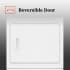 Speed Queen DV2000WE - Door is reversible for installation flexibility.