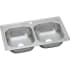 Elkay Dayton Elite Collection DSE233191 - 33 Inch Drop-In Double Bowl Stainless Steel Sink with 1 Faucet Hole