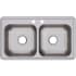 Elkay Dayton Elite Collection DSE233192 - 33 Inch Drop-In Double Bowl Stainless Steel Sink with 2 Faucet Holes