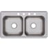Elkay Dayton Elite Collection DSE233194 - 33 Inch Drop-In Double Bowl Stainless Steel Sink with 4 Faucet Holes