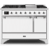 Ilve Majestic II Collection UM12FDQNS3WHC - Dual Fuel Natural Gas Freestanding Range