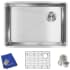 Elkay Crosstown Collection ECTRU24179RTC - 25 Inch Single Bowl Undermount Kitchen Sink Kit