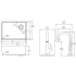 Elkay Crosstown Collection ECTRU24179RTFLC - 18 1/2 Inch Single Bowl Undermount Kitchen Sink with Filtered Faucet Dimension