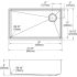Elkay Crosstown Collection ECTRU30179RT - 18 Gauge Stainless Steel Single Bowl Undermount Kitchen Sink Dimension