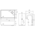 Elkay Crosstown Collection ECTRU30179RTFLC - 18 1/2 Inch Single Bowl Undermount Kitchen Sink Dimension