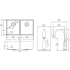 Elkay Crosstown Collection ECTRU31179TFLC - 18 1/2 Inch Equal Double Bowl Undermount Kitchen Sink Dimension