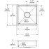 Elkay Crosstown Collection ECTRUAD151550 - 16 1/2 Inch Single Bowl Undermount Kitchen Sink Dimension