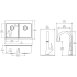 Elkay Crosstown Collection ECTSRA33229TFLC - 22 Inch Equal Double Bowl Dual Mount Kitchen Sink Dimension