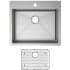 Elkay Crosstown Collection ECTSRAD25226TBG1 - 25 Inch Single Bowl Dual Mount Kitchen Sink Kit
