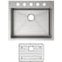 Elkay Crosstown Collection ECTSRAD25226TBG5 - 25 Inch Single Bowl Dual Mount Kitchen Sink Kit