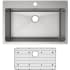 Elkay Crosstown Collection ECTSRS33229TBG1 - 33 Inch Single Bowl Dual Mount Kitchen Sink Kit