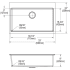 Elkay Crosstown Collection ECTSRS33229TBG0 - 18 Gauge Stainless Steel Single Bowl Dual Mount Kitchen Sink Dimension