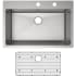 Elkay Crosstown Collection ECTSRS33229TBGFR2 - 33 Inch Single Bowl Dual Mount Sink Kit