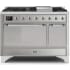 Ilve Majestic II Collection UM12FDQNS3SSC - Dual Fuel Natural Gas Freestanding Range