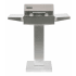 Coyote C1EL120SMFS - Electric Grill with Pedestal Stand in Stainless Steel with 2 Side Shelves