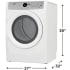 Electrolux ELFE7337AW - Product - Dimensions Front Load Electric Dryer ? 8.0 Cu. Ft. White ELFE7337AW