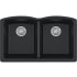 Franke ELG120ONY - 33 Inch Ellipse Undermount Double Bowl Granite Kitchen Sink with 9 Inch Bowl Depth