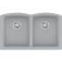 Franke ELG120SHG - 33 Inch Ellipse Undermount Double Bowl Granite Kitchen Sink with 9 Inch Bowl Depth